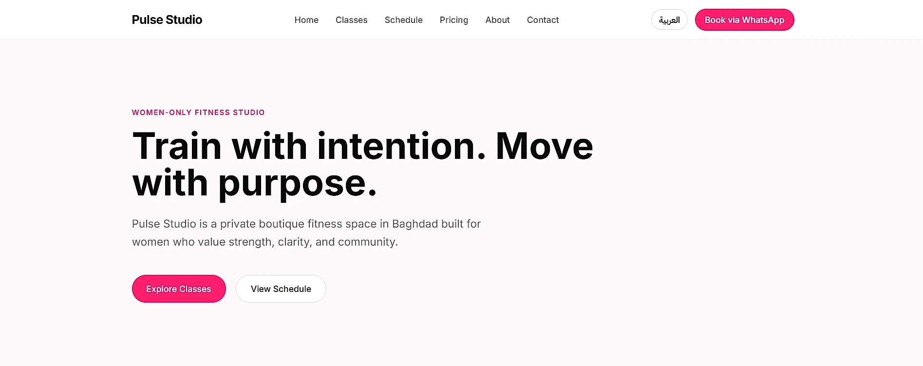 Fitness landing (English)